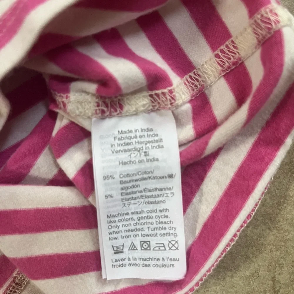 J Crew Pink And White Striped Pajama top Small